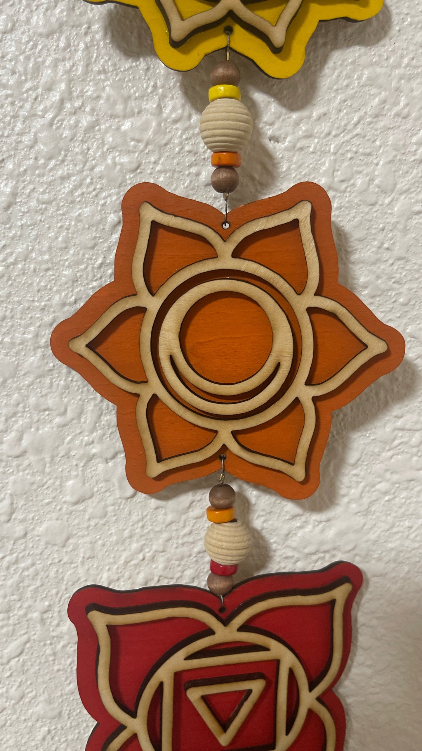 7 Chakra Wall Hanging Color Background